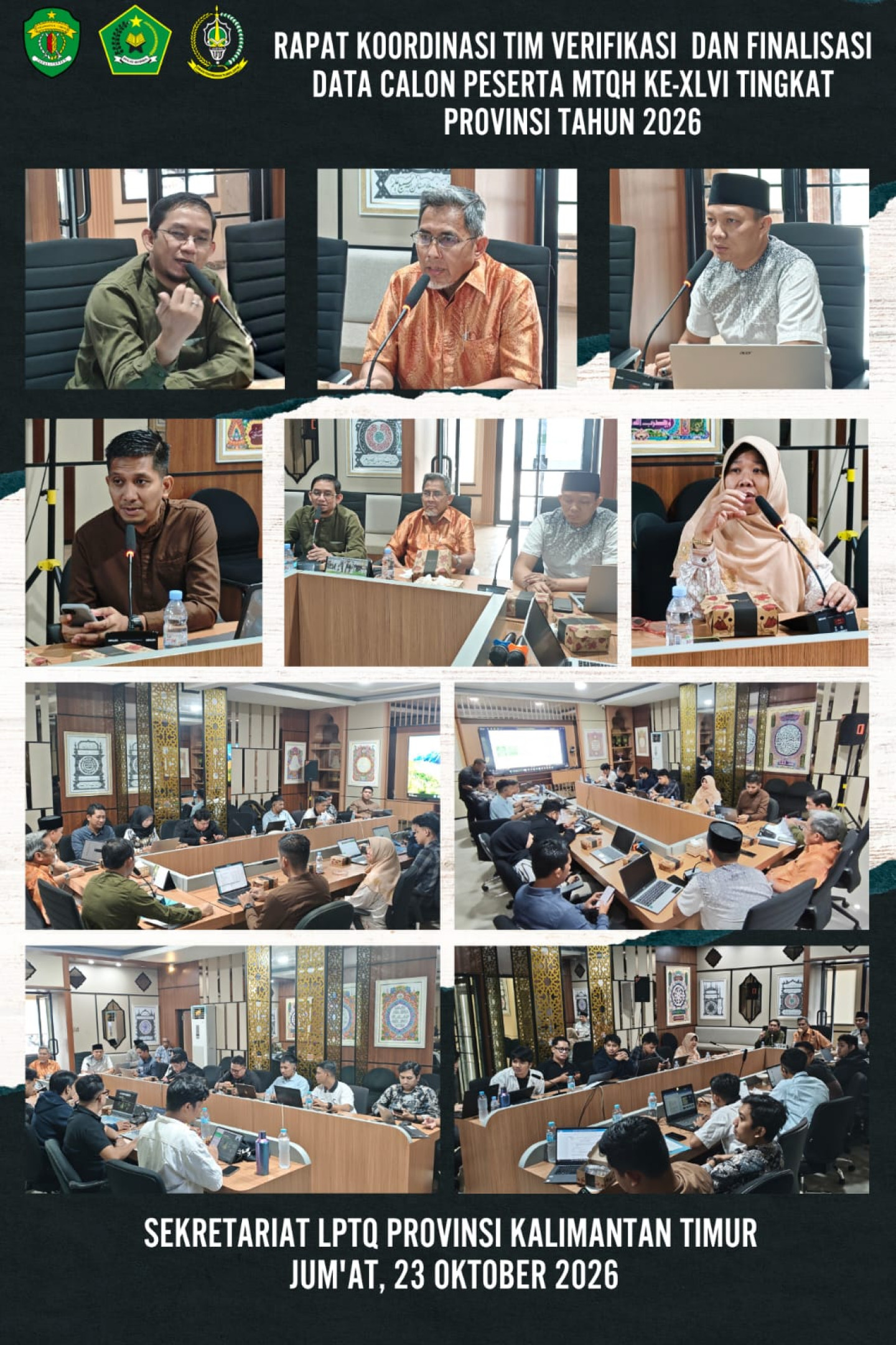 Libatkan Disdukcapil, Verifikasi dan Finalisasi Data Calon Peserta MTQH XLVI